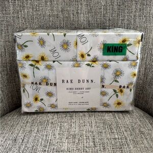 Rae Dunn King Sheet Set with Sunflower and Daisy Design